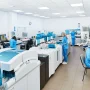Team of scientists working together inside a research laboratory