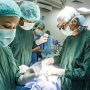 A hospital operating theatre prepared for surgery