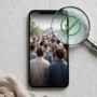 Smartphone playing a video being checked before sharing
